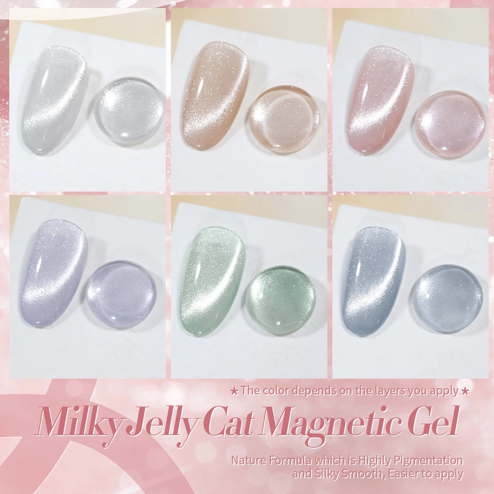 6 Colors Moonlight Cat Magnetic Gel M28 Twilight 7ml - Image 9