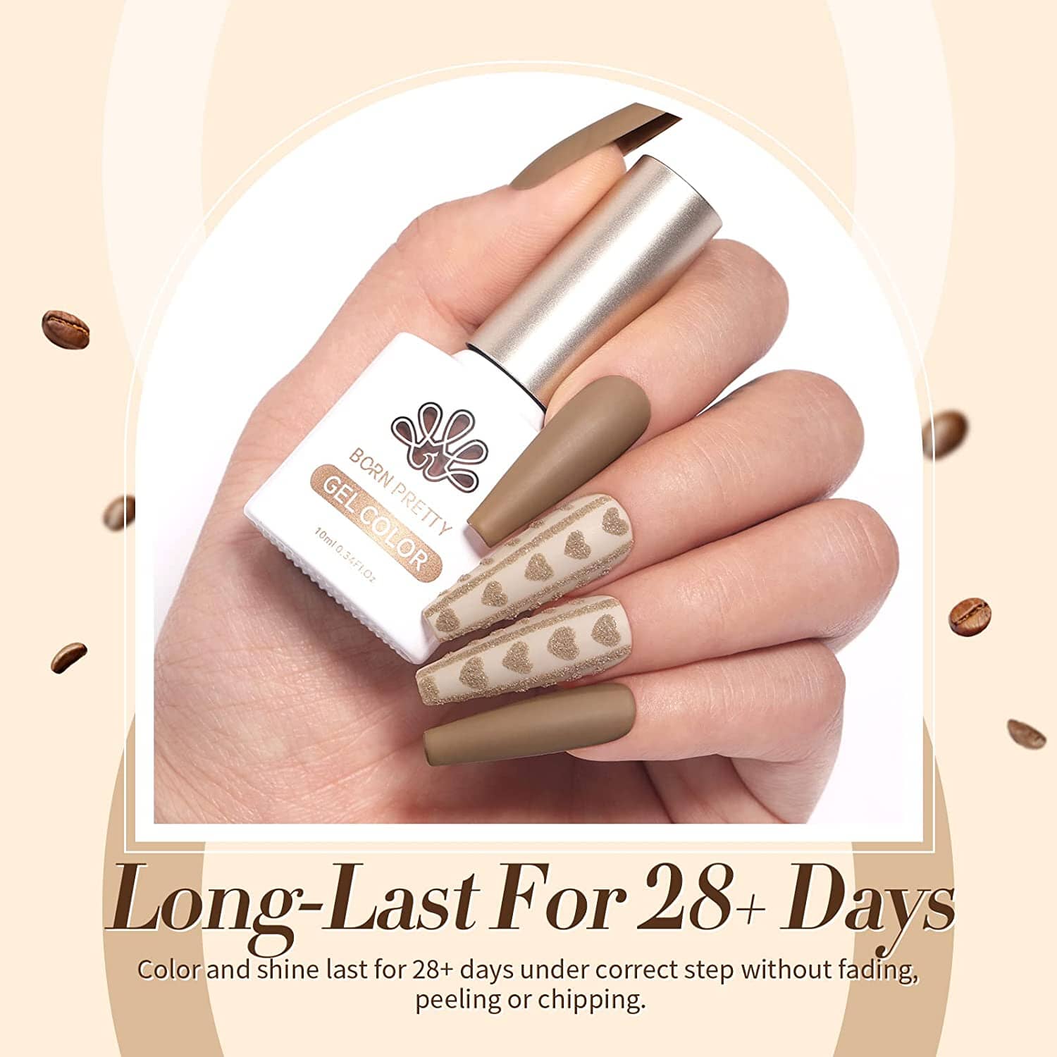 [US ONLY] 6 Colors Nude Brown Gel Polish Set - Image 4