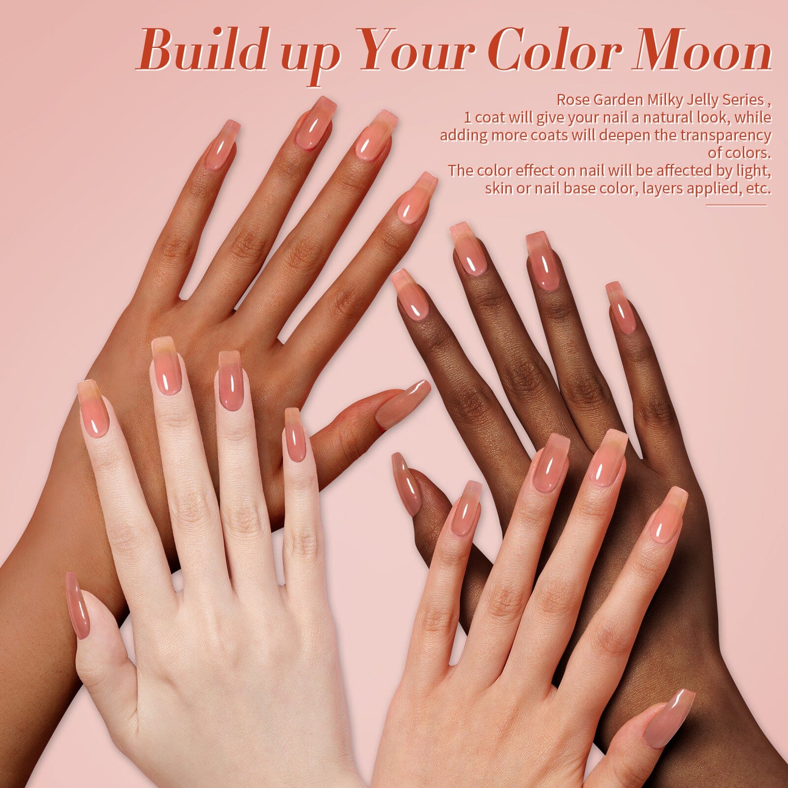[US ONLY] 6 Colors Rose Garden Milky Jelly Gel Polish Set 7ml - Image 5