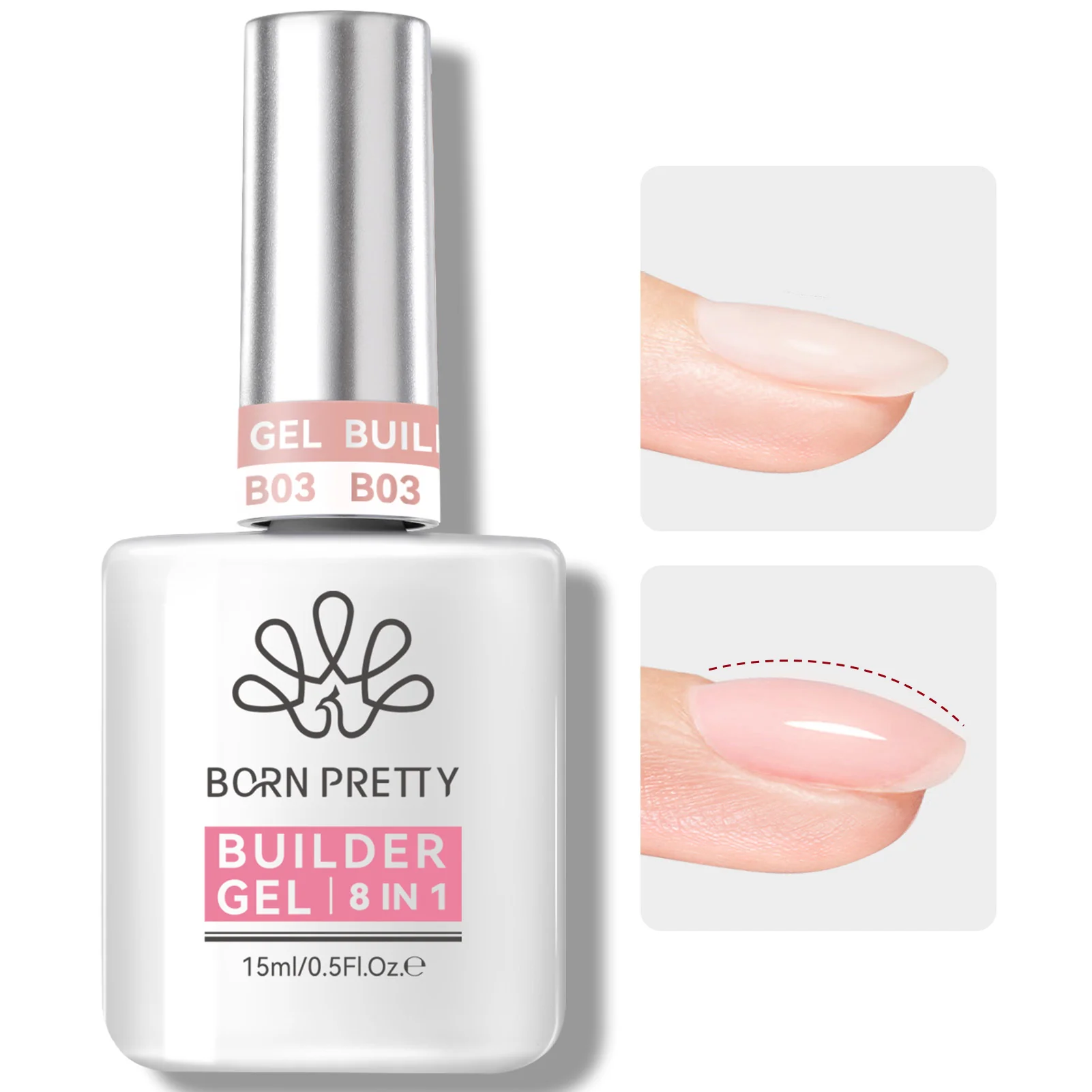 [US ONLY] Nude 8 in 1 Builder Gel BG03 15ml - Image 10
