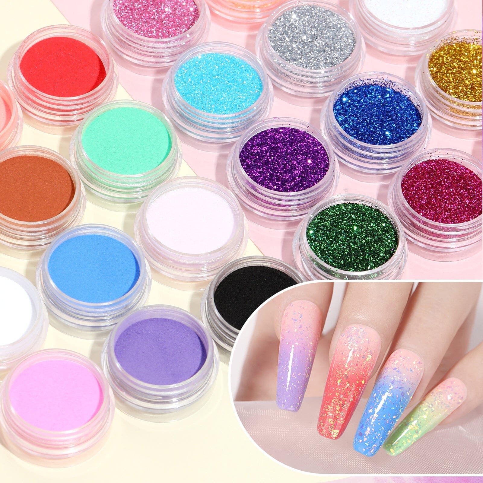 [US ONLY] Acrylic Nail Kit 3 Colors White Pink Clear 30g - Image 6