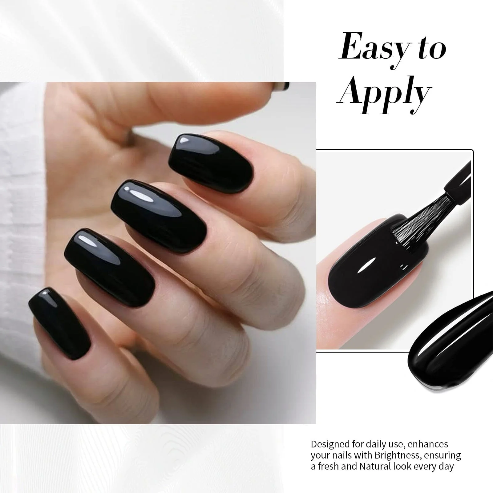 [US ONLY] Black Color Gel Polish #01 15ml - Image 2