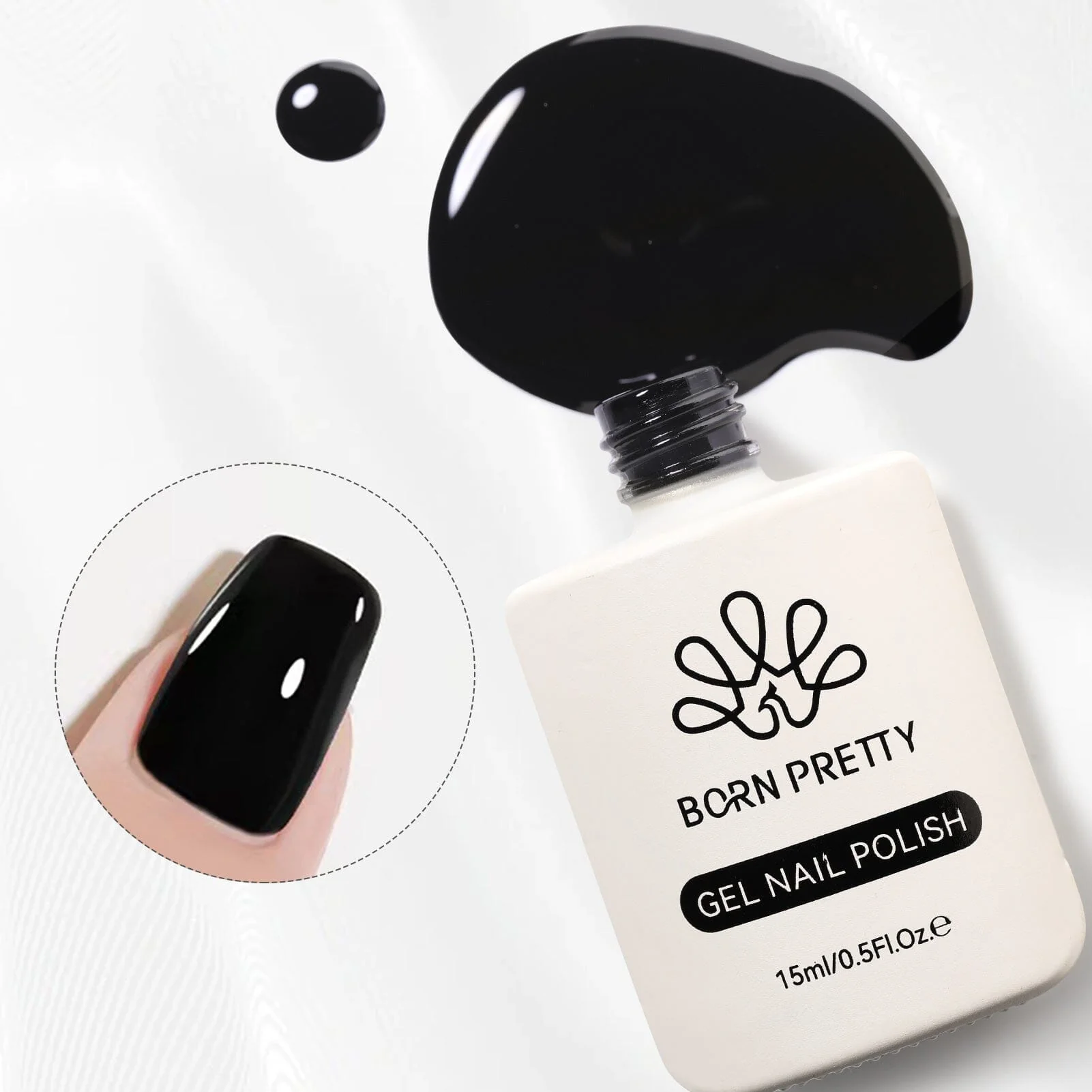 [US ONLY] Black Color Gel Polish #01 15ml - Image 5