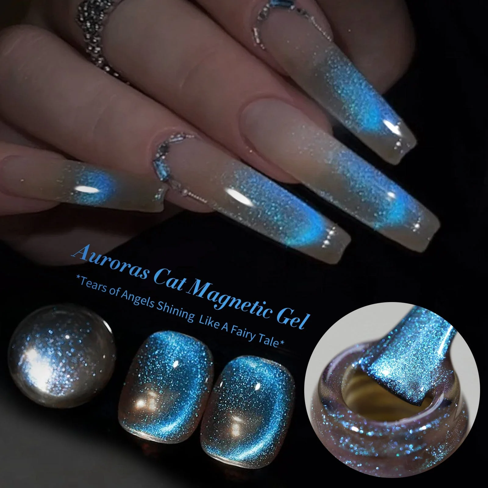 [US ONLY] Blue Auroras Cat Magnetic Gel Polish 15ml - Image 3