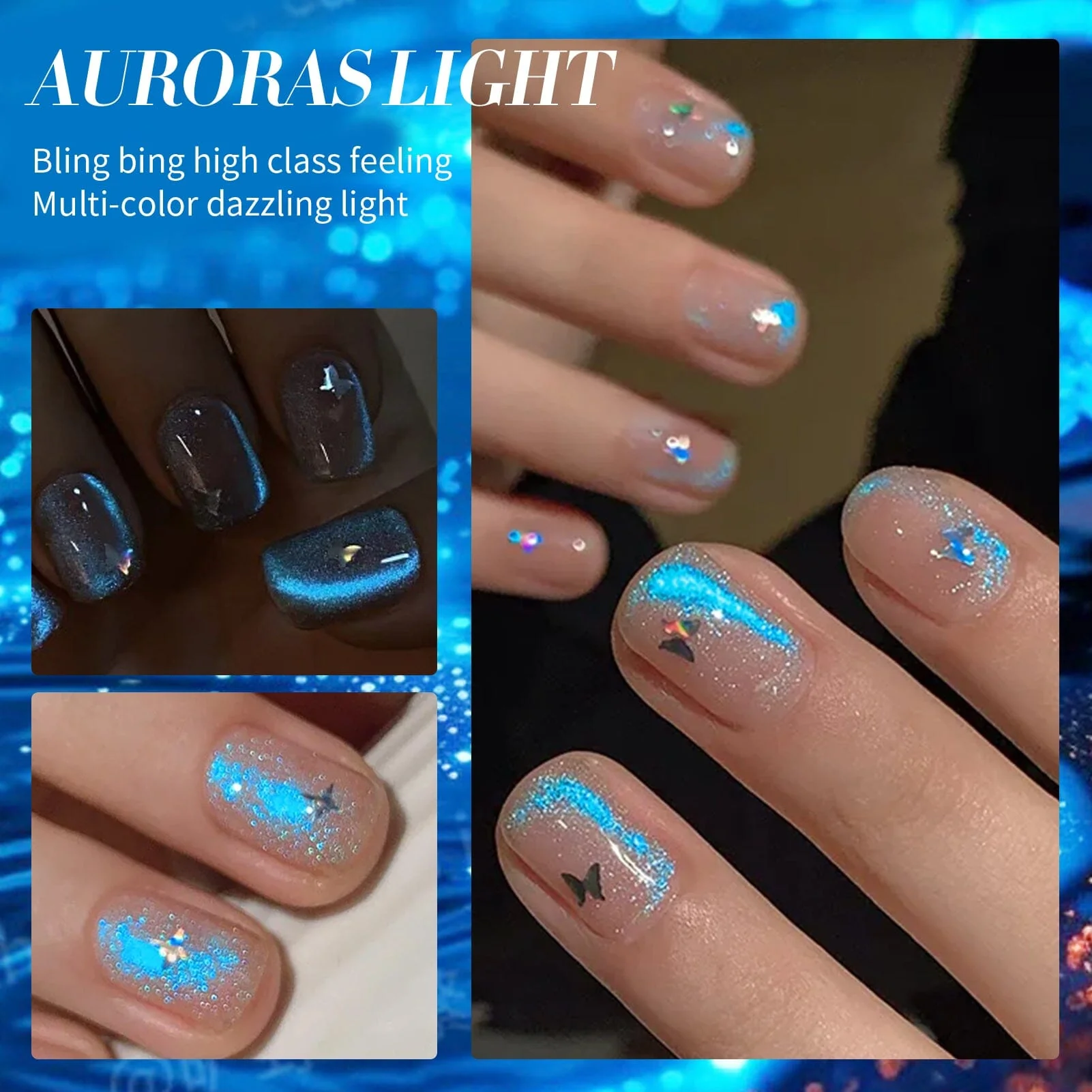 [US ONLY] Blue Auroras Cat Magnetic Gel Polish 15ml - Image 5