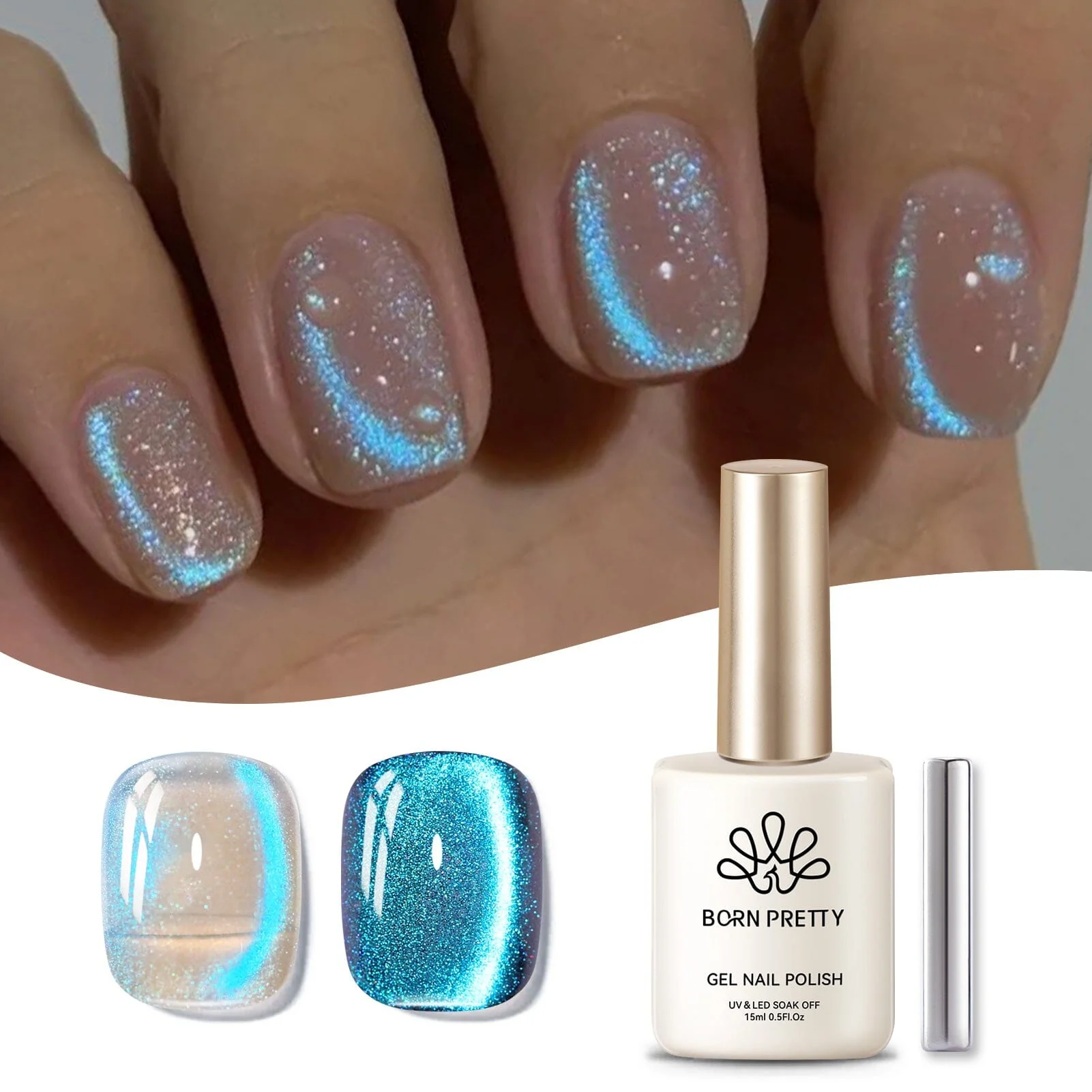 [US ONLY] Blue Auroras Cat Magnetic Gel Polish 15ml - Image 7