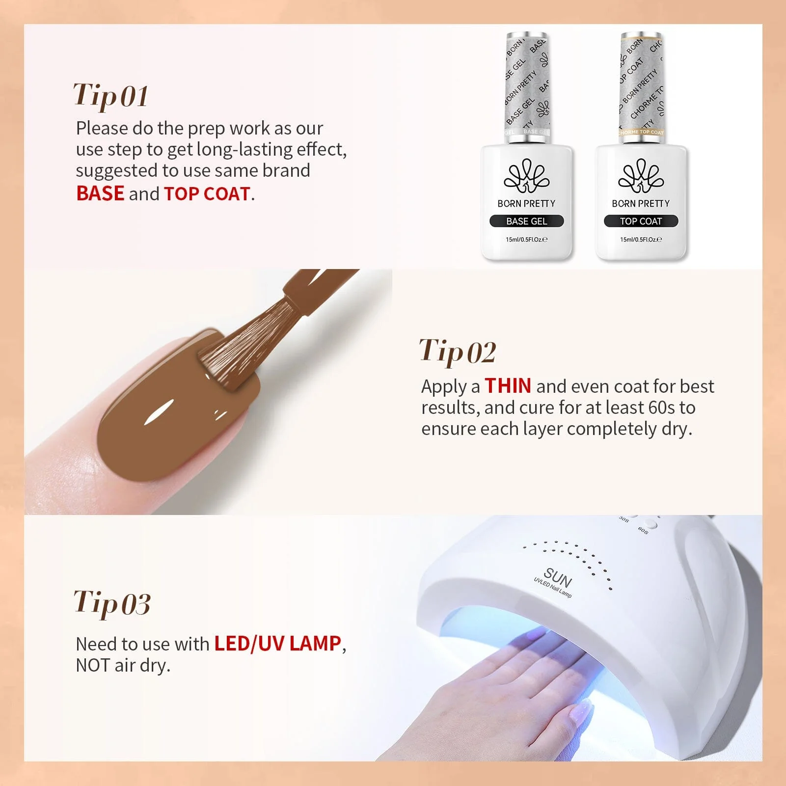 [US ONLY] Brown Color Gel Polish #44 15ml - Image 8