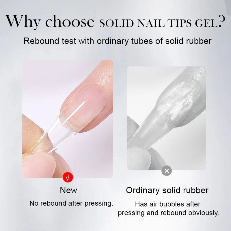 [US ONLY] Clear Solid Nail Tips Gel Polish 30ml - Image 8