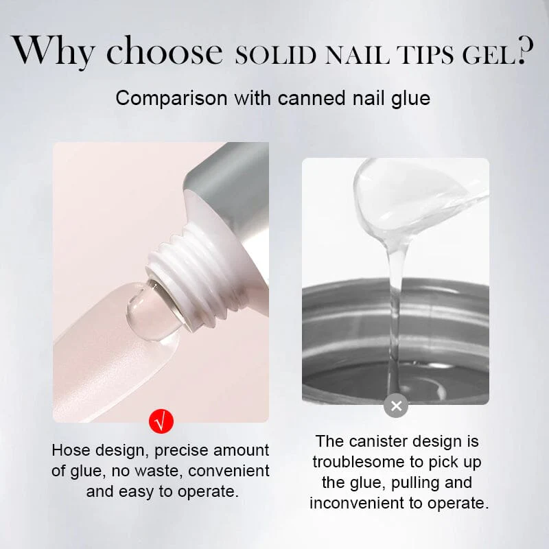 [US ONLY] Clear Solid Nail Tips Gel Polish 30ml - Image 9
