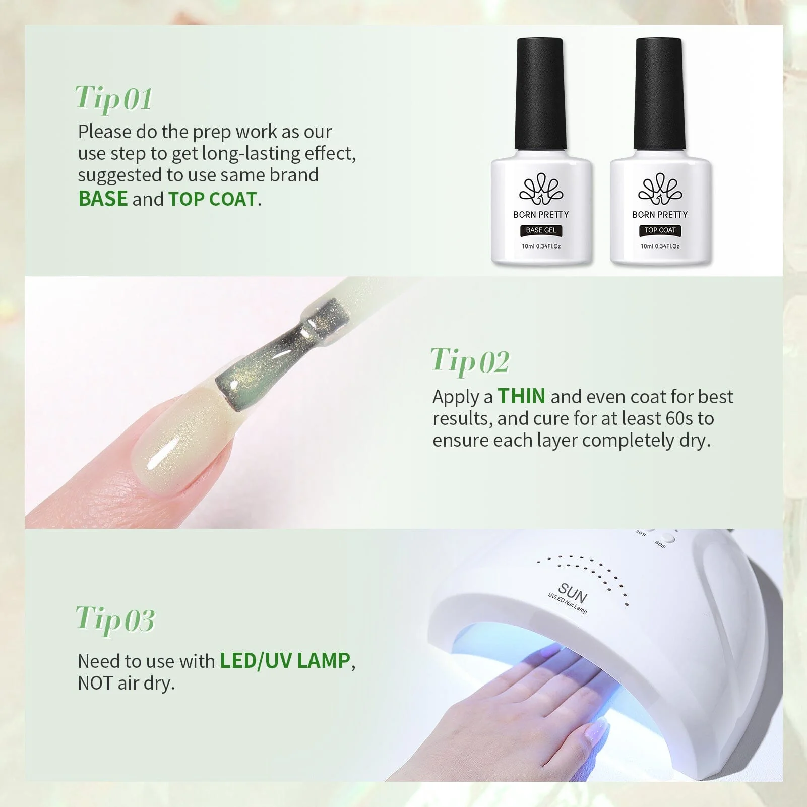 [US ONLY] Green Glitter Jelly Gel Polish #01 15ml - Image 8