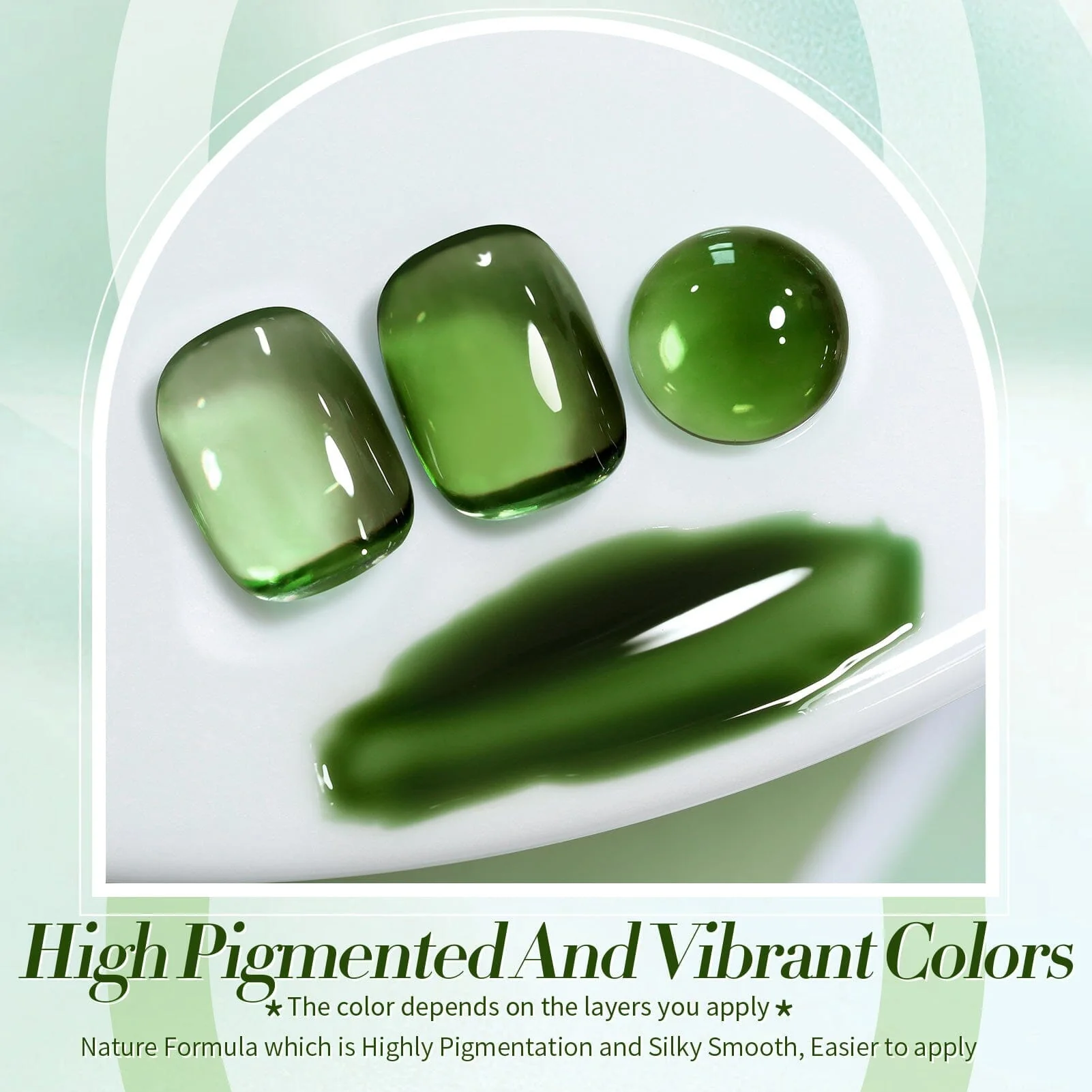 [US ONLY] Green Milky Jelly Gel #22 Jade Pine 15ml - Image 4