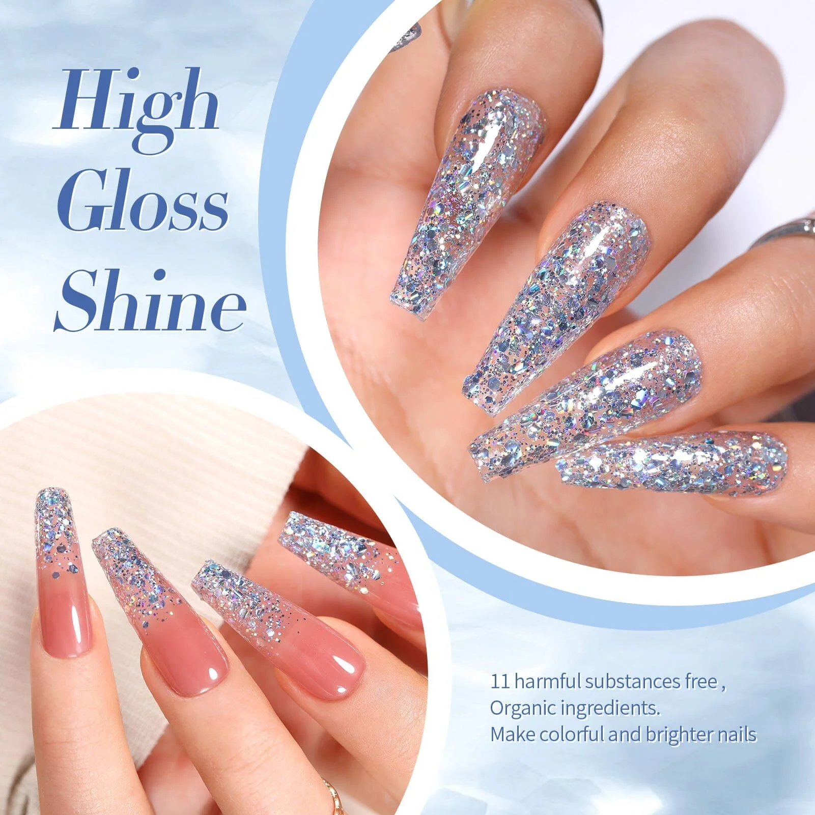 [US ONLY] Iridescent Glitter Nail Polish 10ml - Image 4