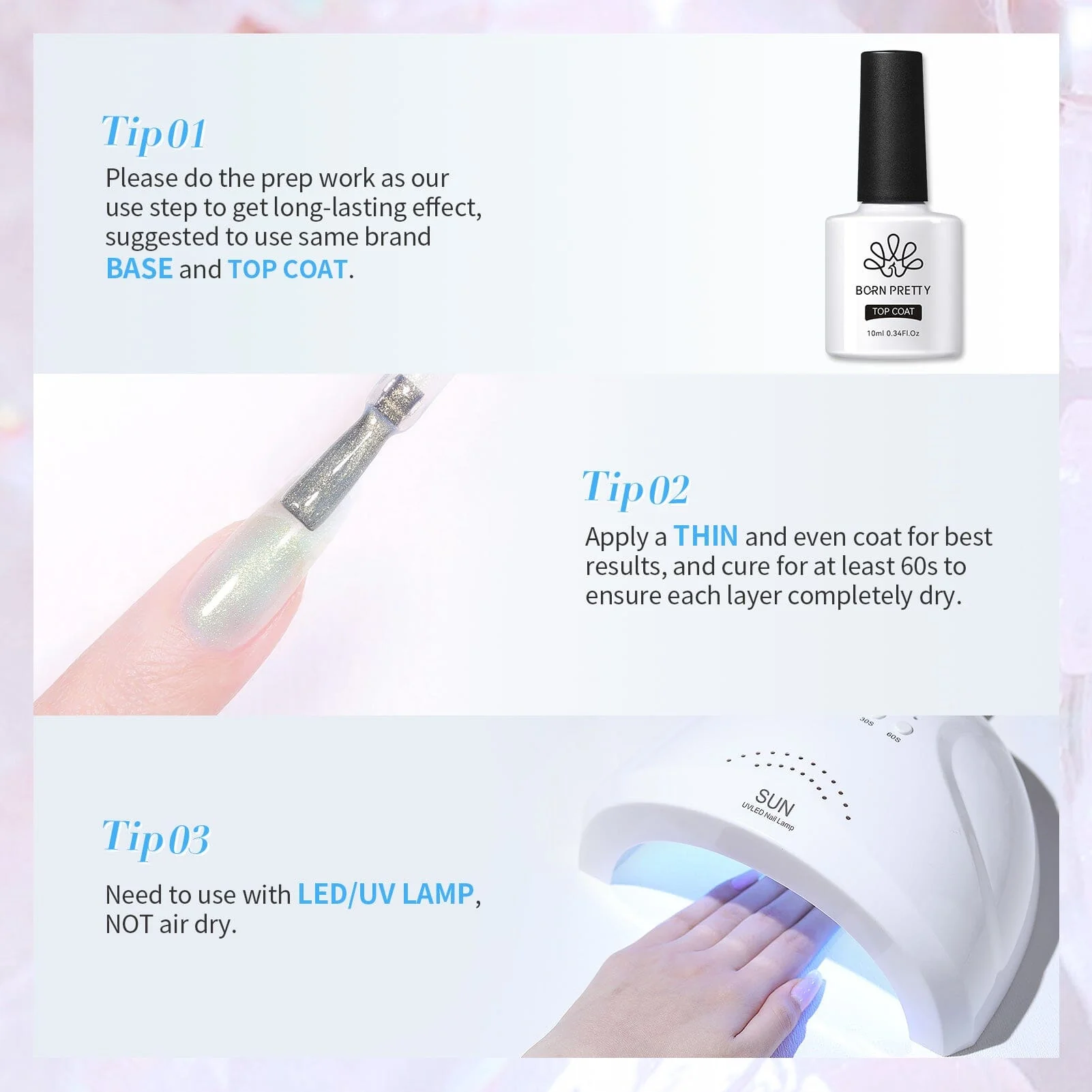 [US ONLY] Light Blue Glitter Jelly Gel Polish #02 15ml - Image 8
