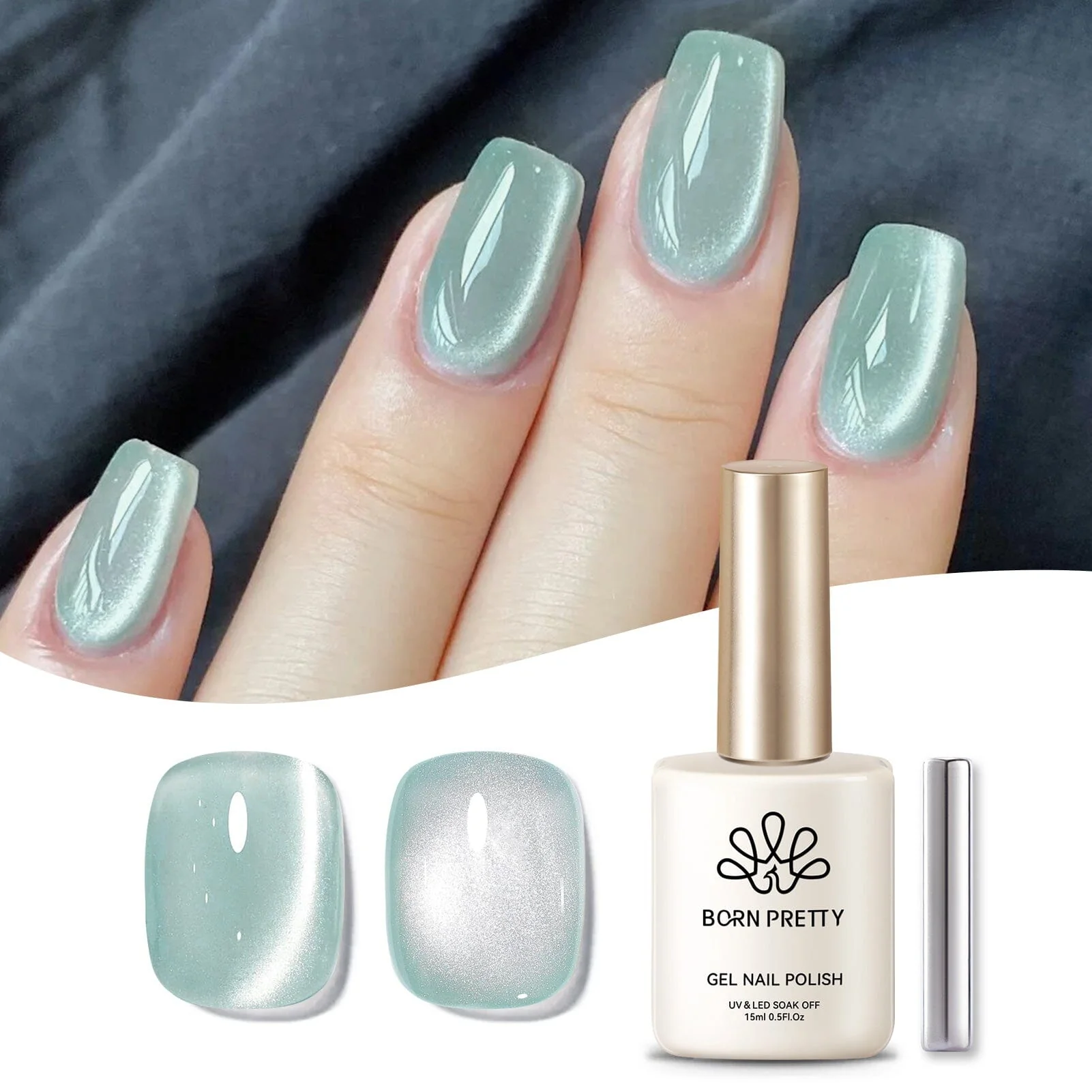 [US ONLY] Moonlight Cat Magnetic Gel Polish Green 15ml