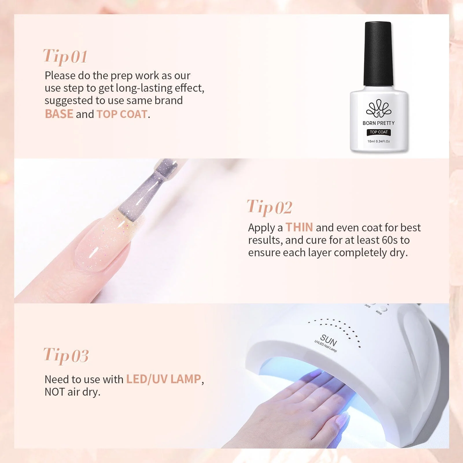 [US ONLY] Nude Glitter Jelly Gel Polish #03 15ml - Image 9