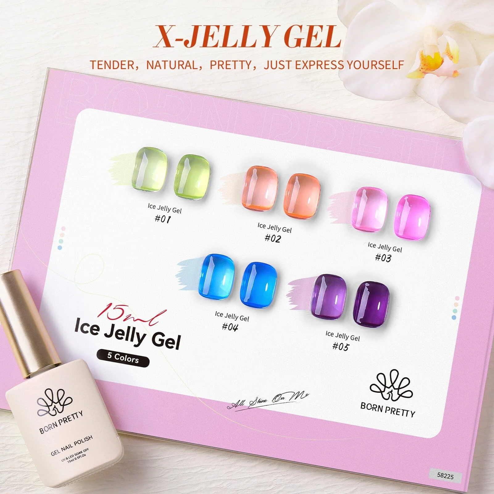 Orange Ice Jelly Gel Polish #04 15ml - Image 7
