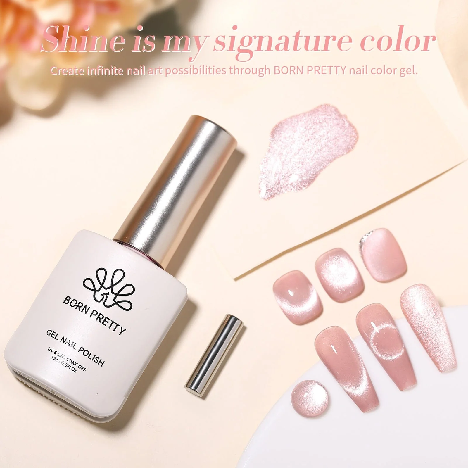 [US ONLY] Pink Cat Magnetic Gel 15ml - Image 2