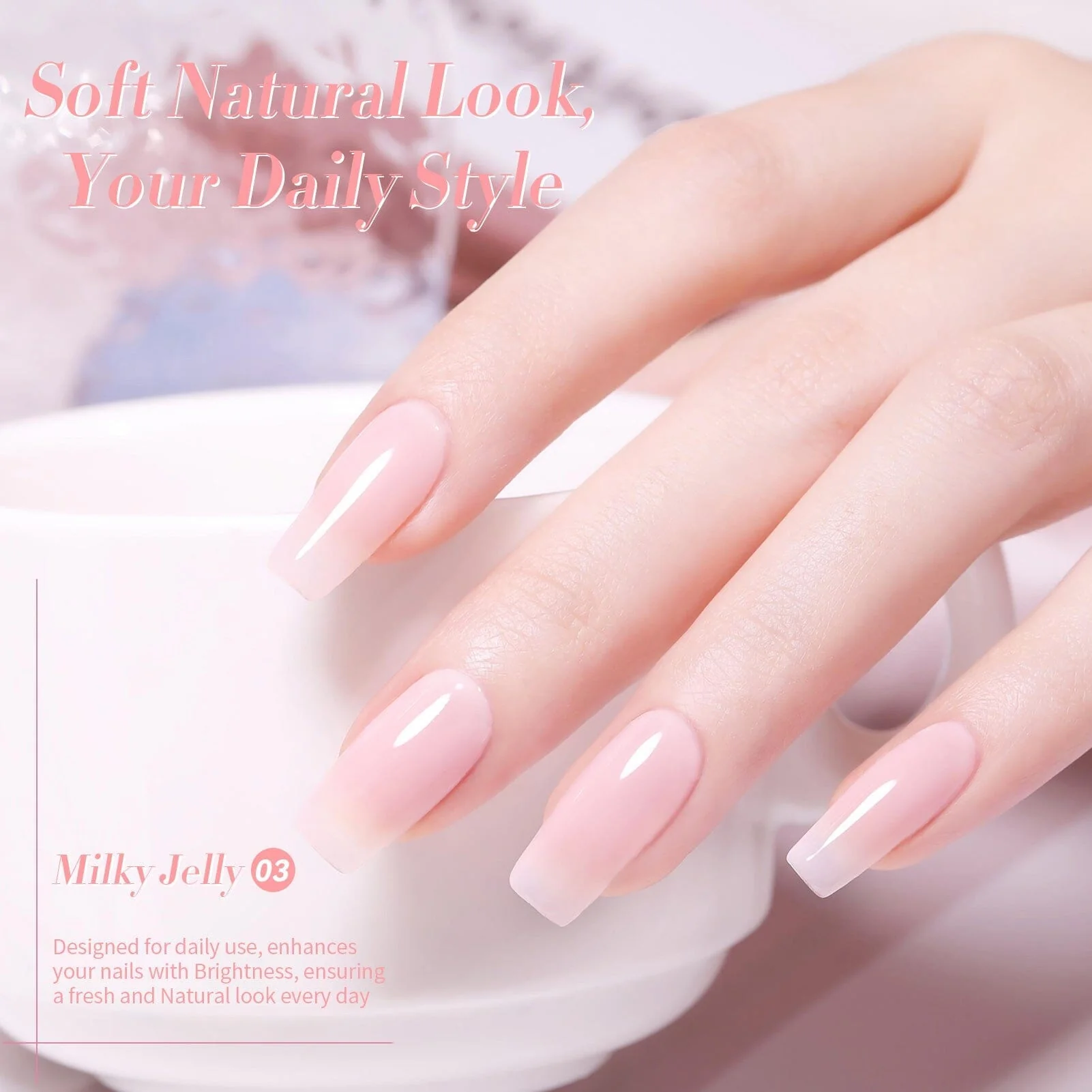 [US ONLY] Pink Milky Jelly Gel #03 15ml - Image 2