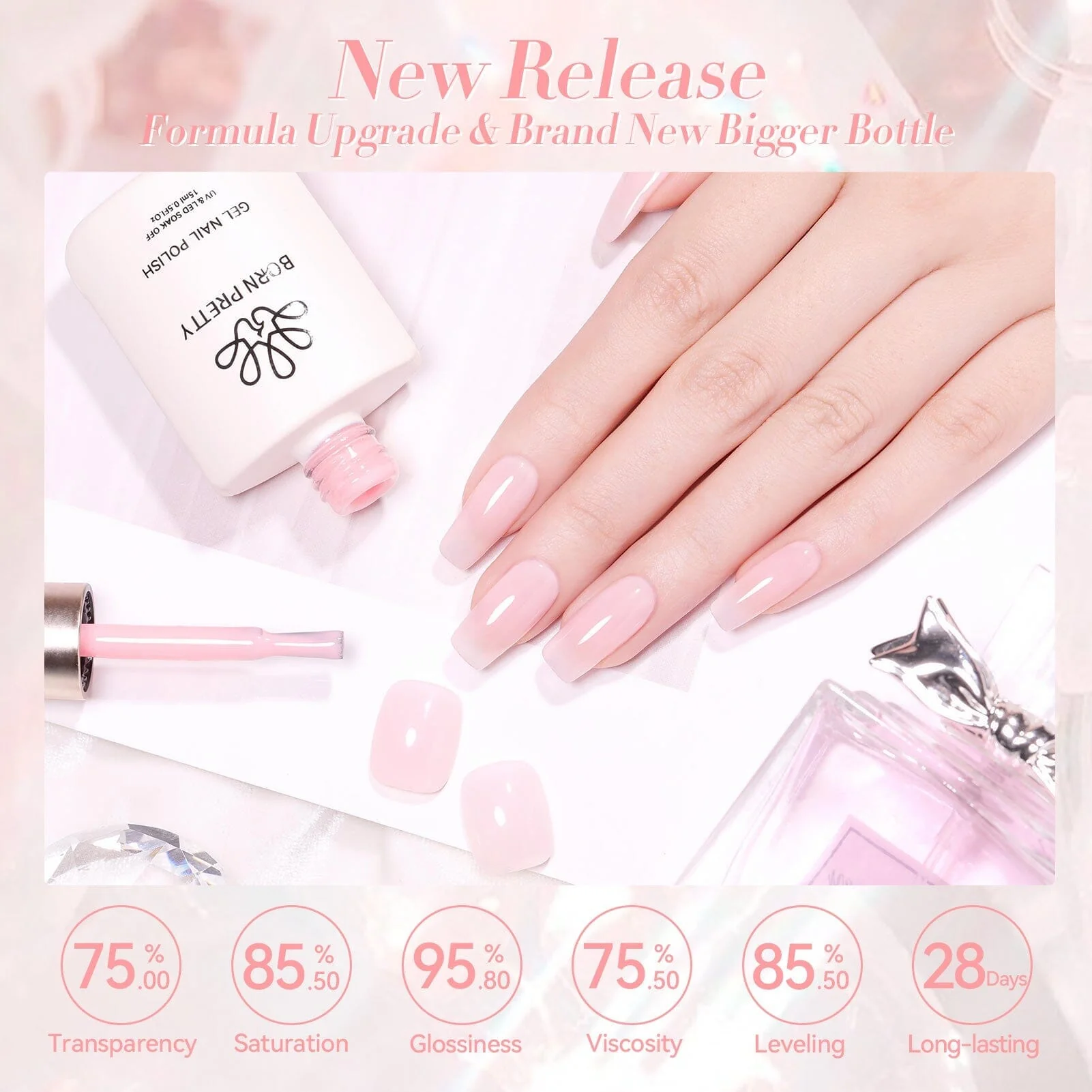 [US ONLY] Pink Milky Jelly Gel #03 15ml - Image 4