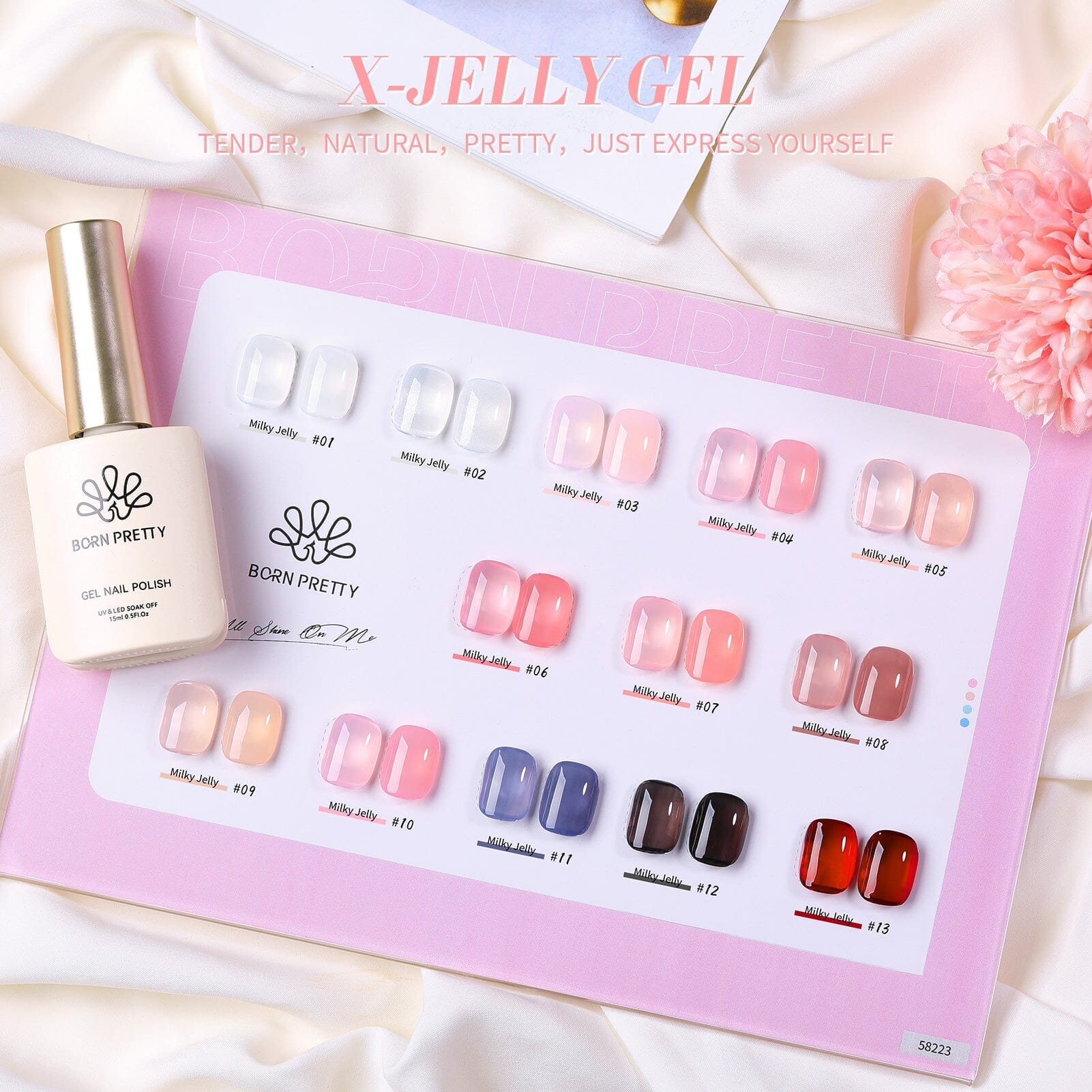 [US ONLY] Pink Milky Jelly Gel #03 15ml - Image 7