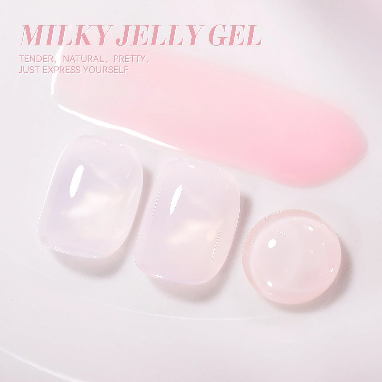 [US ONLY] Pink Milky Jelly Gel Polish #17 15ml - Image 8
