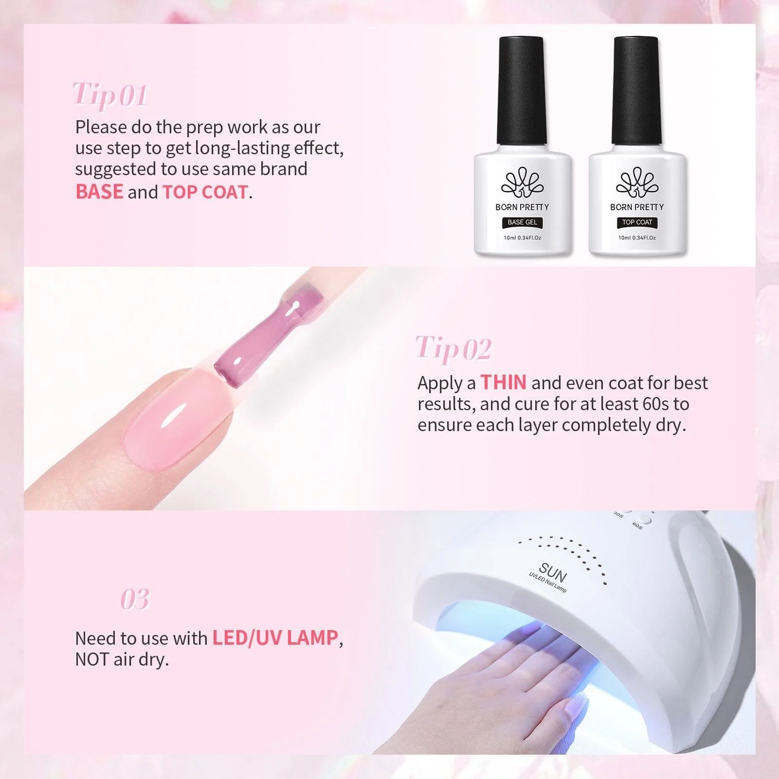 [US ONLY] Pink Semi Jelly Gel Polish #03 15ml - Image 8