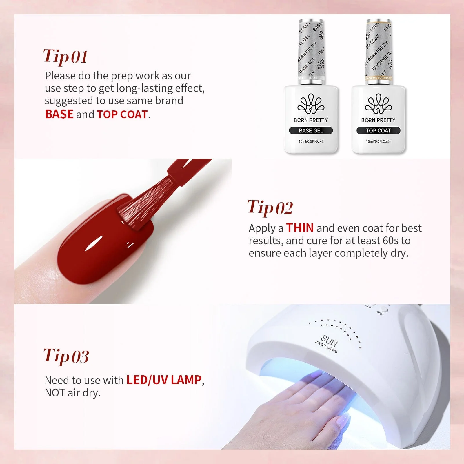 [US ONLY] Red Color Gel Polish #39 15ml - Image 8