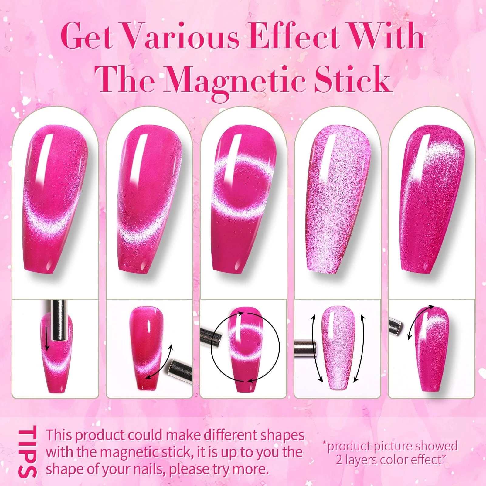 [US ONLY] Rose Red Cat Magnetic Gel Polish 15ml - Image 9