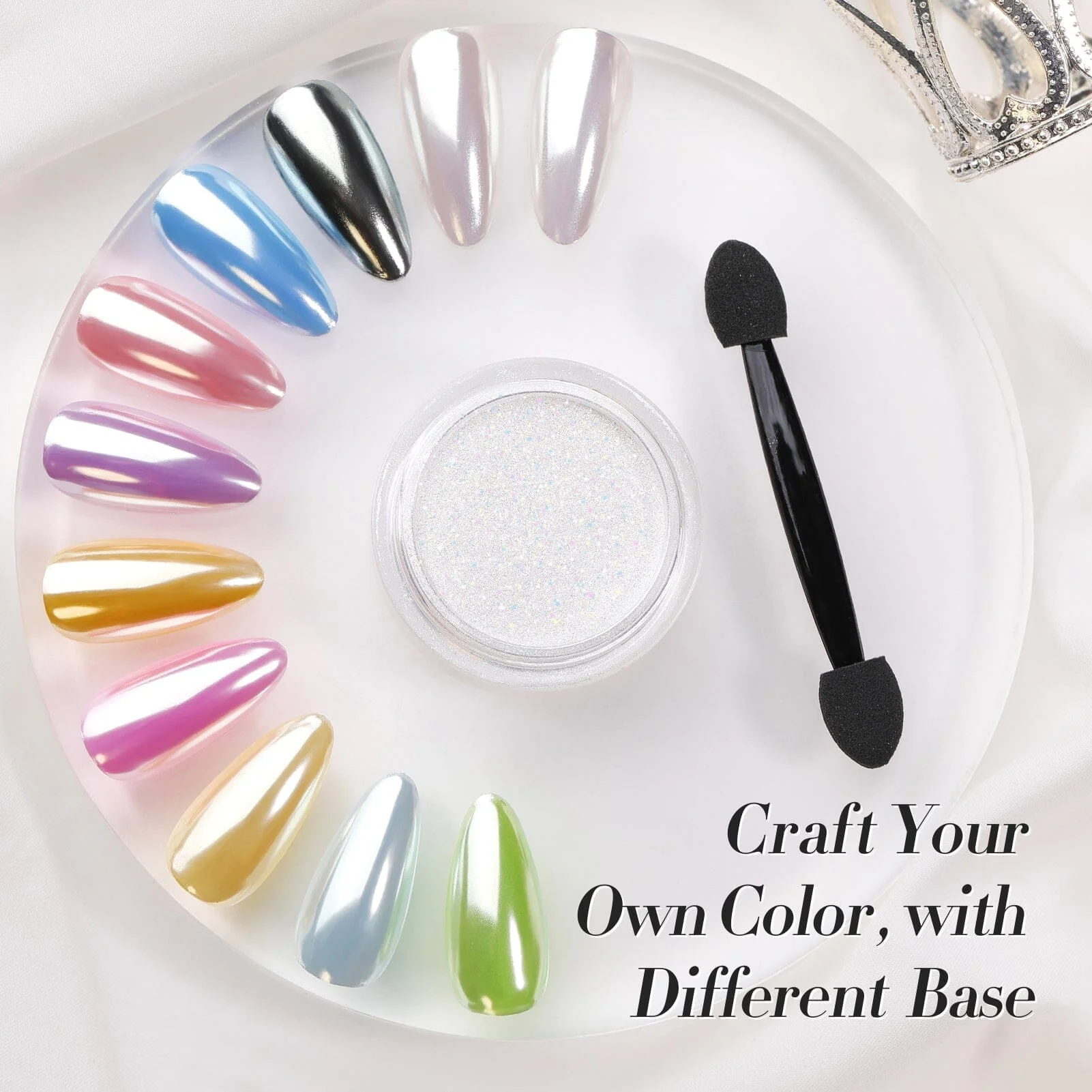 [US ONLY] Silver Metallic Chrome Pearl Nail Powder - Image 7