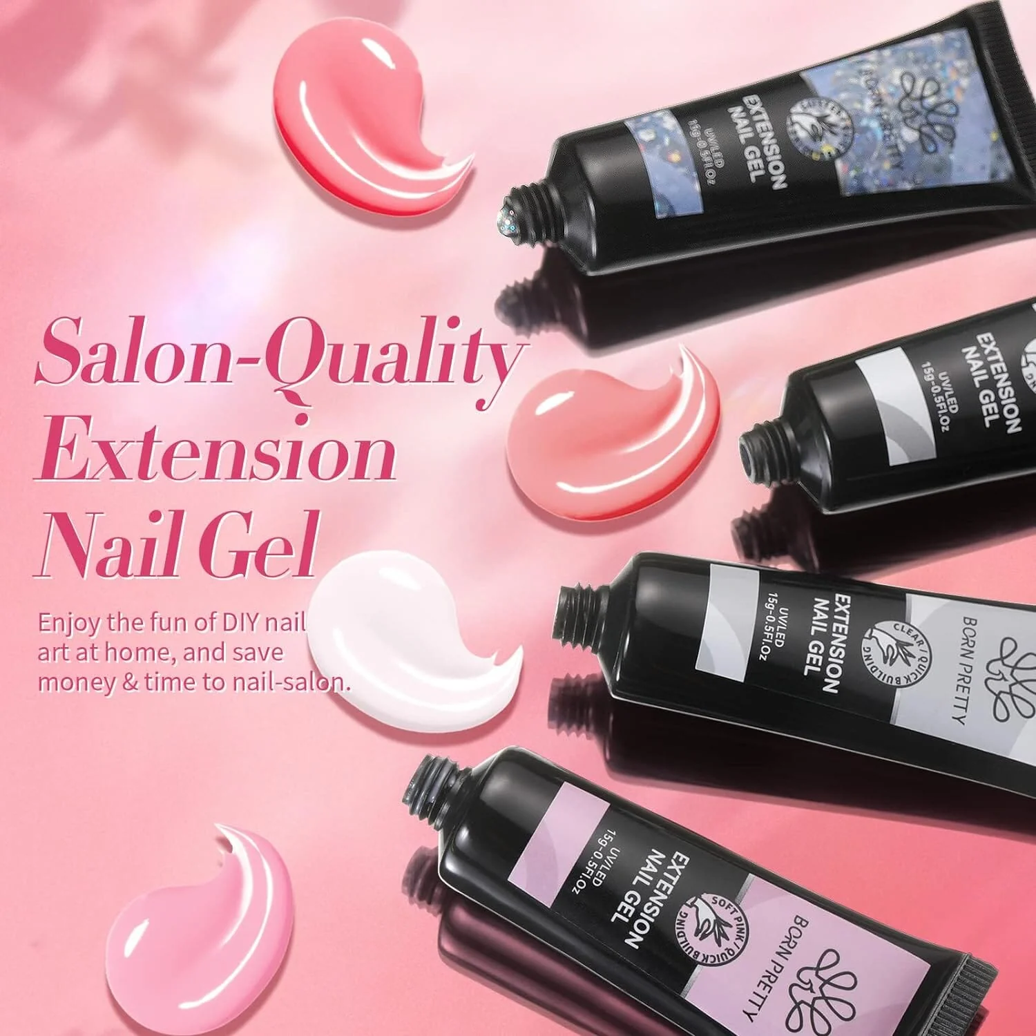 [US ONLY] 6 Colors Extension Nail Gel Starter Kit - Image 7