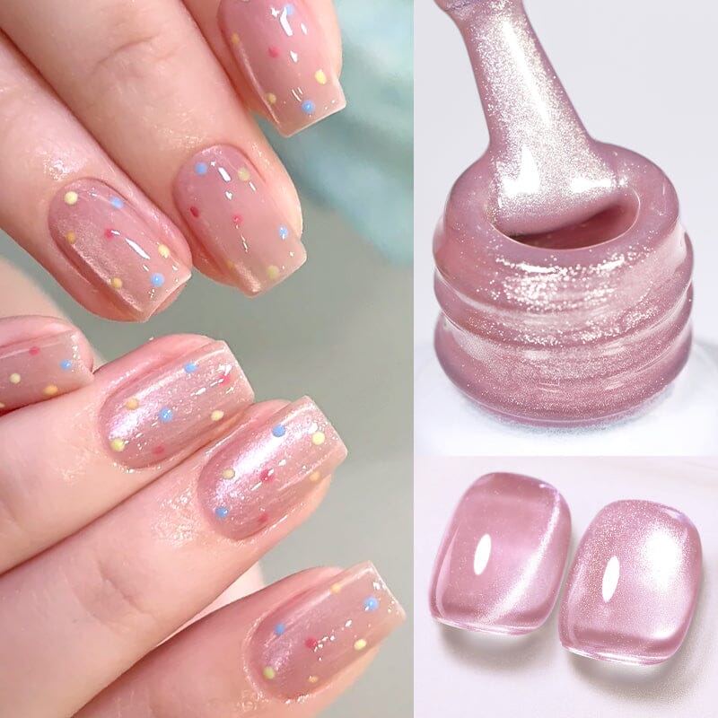 Water Light Cat Magnetic Gel Polish Polka Dots 10ml - Image 2