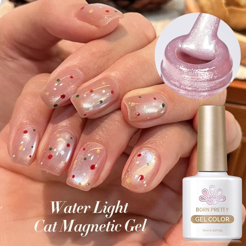 Water Light Cat Magnetic Gel Polish Polka Dots 10ml - Image 3