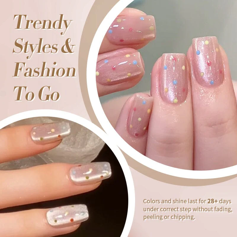 Water Light Cat Magnetic Gel Polish Polka Dots 10ml - Image 7