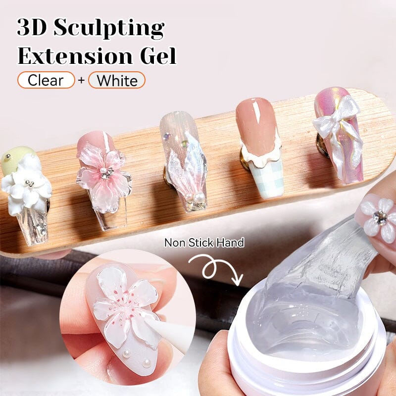White 3D Sculpting Extension Gel 15ml - Image 10