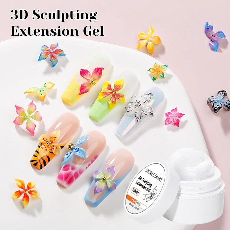 White 3D Sculpting Extension Gel 15ml - Image 16