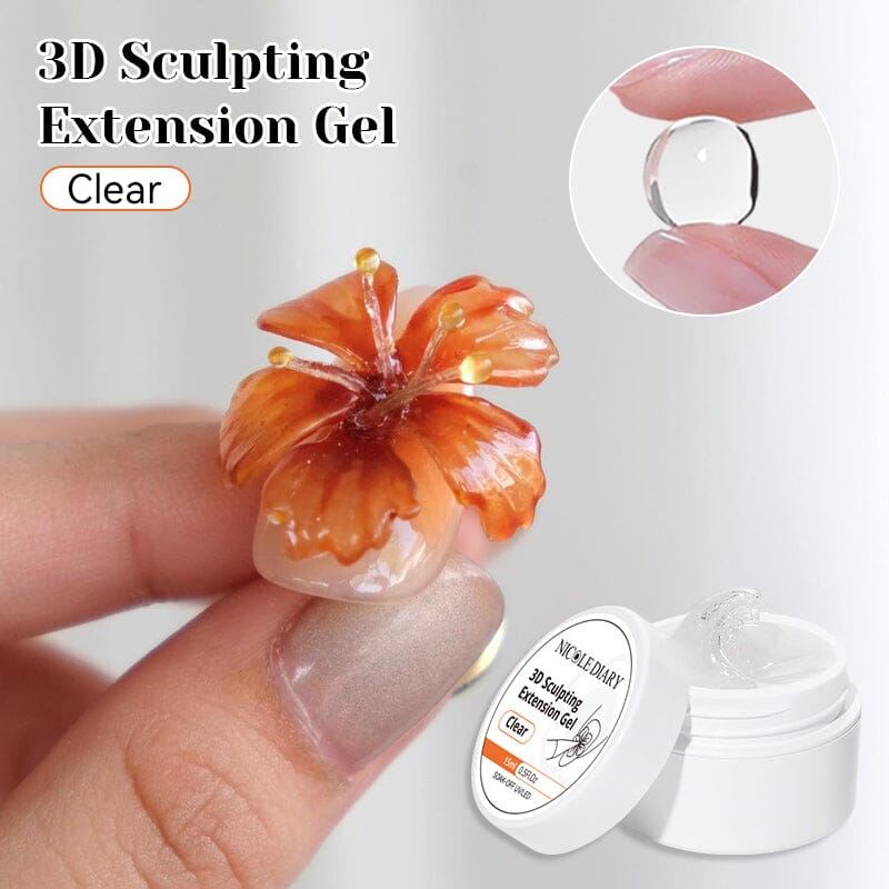 White 3D Sculpting Extension Gel 15ml - Image 18