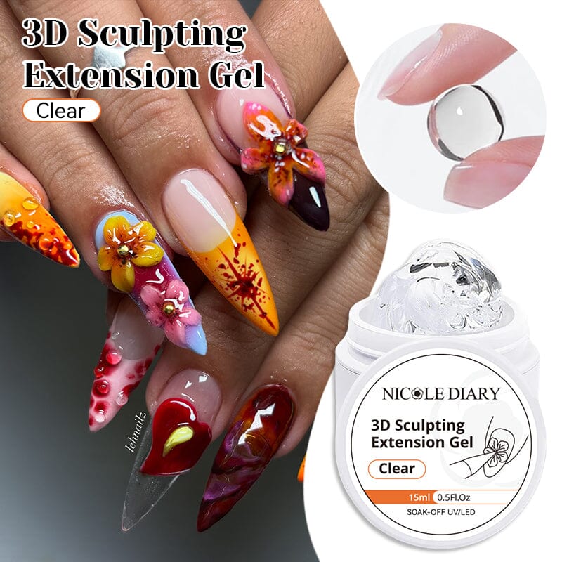 White 3D Sculpting Extension Gel 15ml - Image 7