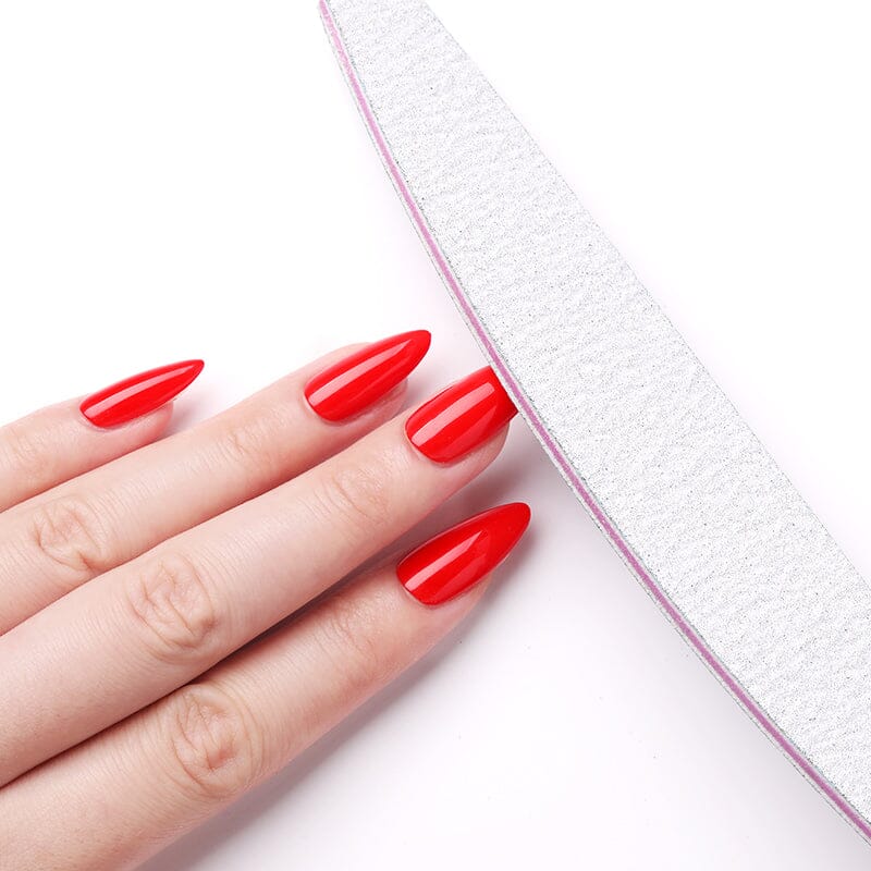 White Curved Nail File 100/180 - Image 4