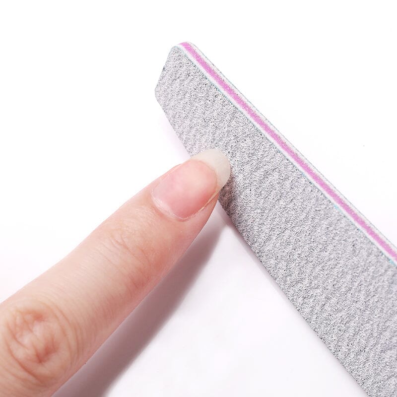 White Curved Nail File 100/180 - Image 6