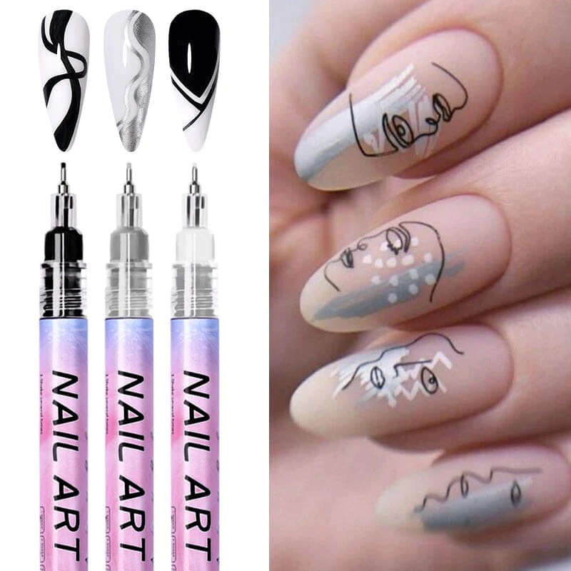 Black Nail Art Drawing Pen - Image 6