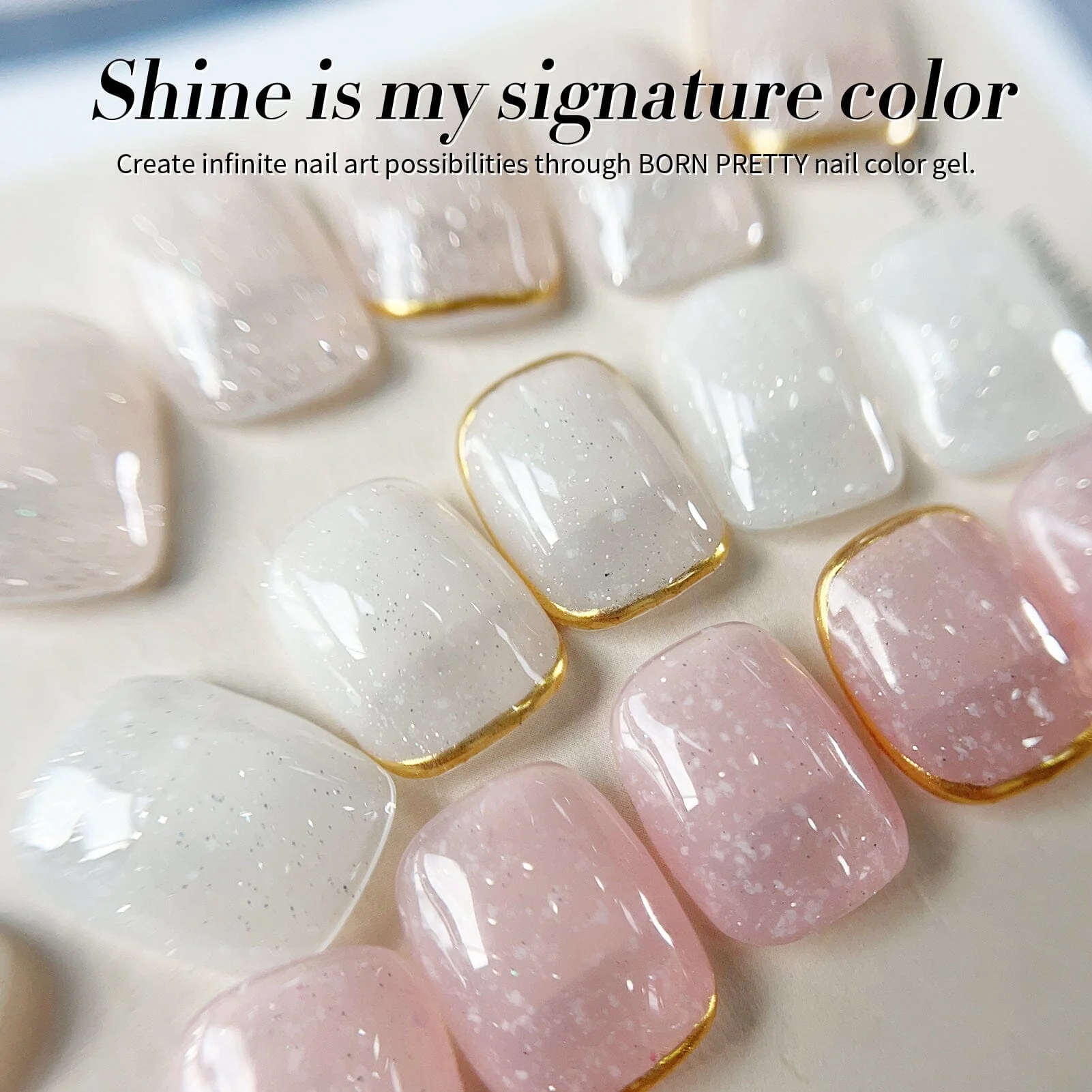 White Snow Glitter Jelly Gel 15ml - Image 9